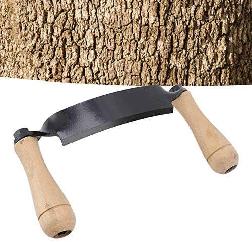 Fdit Draw Shave Knife, HRC 30 Herramienta Manual de Descortezado para Carpintería de Acero de Tungsteno con de Madera para Muebles de Madera (8 Pulgadas)