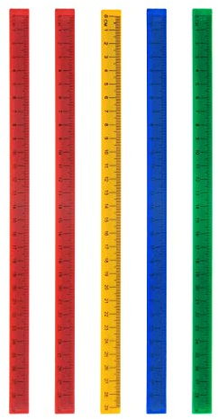 sourcing map Whiteboard Magnetisches Lineal 29cm Metrische Tafel 5Stk | Gerade Lineale Büro Messwerkzeug