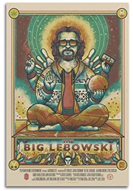 xze The Big Lebowski Poster Zimmer Dekorative Leinwand Poster Ästhetischer Posterdruck Wandkunst Dekor Poster 30 x 45 cm Unrahmen