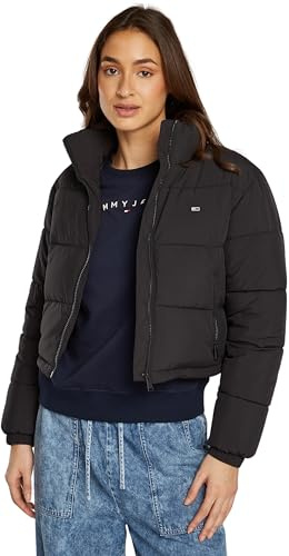 Tommy Jeans Tjw Crp Essential Puffer Dw0Dw18828, Giacca trapuntata Donna, Nero (Black), L
