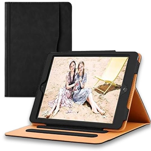 iPad case Premium Leather Business Cover [Corner Protection] Multi-Angle Viewing Stand Cover with Pocket & Pencil Holder, Auto Wake Sleep (iPad Mini 4 - Mini 5 (7.9inch))