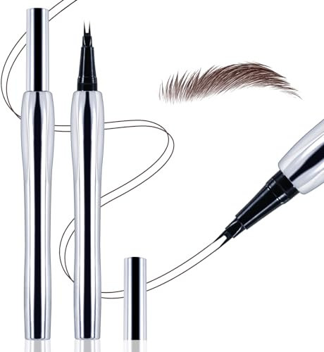 Apooliy Lápiz de cejas resistente al agua, microblading y delineador de pestañas inferiores, alta pigmentación y larga duración