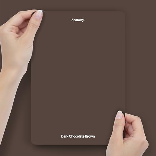 Hemway Dark Chocolate Brown Peel & Stick Sample Chalk Furniture Paint | A5 Accurate Colour Swatch for Chalk Based Furniture Paint, Mess-Free Alternative to Tester Pots, Easy To Use, Eco-friendly