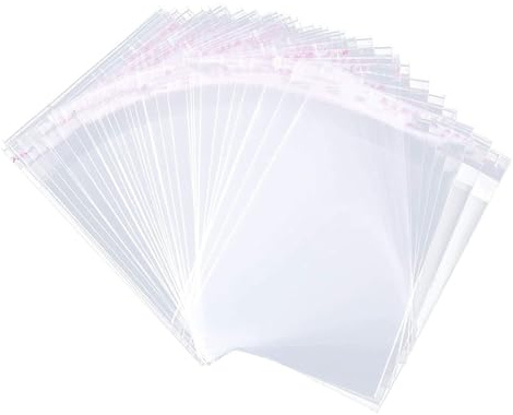 sonlpe 200pcs Sachet Plastique Transparent 120x220mm Cellophane Emballage Plastique Transparent Cellophane Alimentaire Pour Le Stockage de Biscuits Bonbons Cartes de Jeu et d'autres Articles