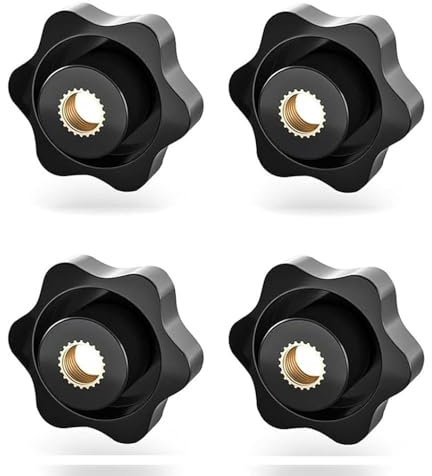 Sterngriffmutter M8 4 Stück, Rändelschraube Äußerer Durchmesser 30mm, Sterngriffmutter Innengewinde Verzinktes Eisen für Maschinen und Anlagen, Möbel, Werkzeugmaschinen, Fitnessgeräte