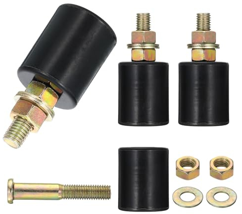 sourcing map 4Pcs 1.57 x 1.89 (WxH) Slide Gate Guide Rollers, Nylon Bearing Guide Roller, Sliding Gate Support Wheel Gate Rollers for Pulley, Electric Door, Black
