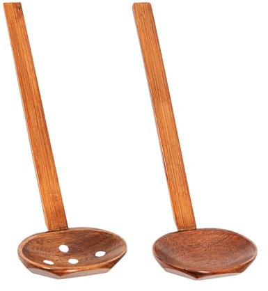 Cuillères à Ramen en bois - Cuillère à soupe en bois | Cuillère à Ramen avec manche longue | Cuillère magique pour salades et desserts | Cuillère à soupe japonaise en bois | Cuillères