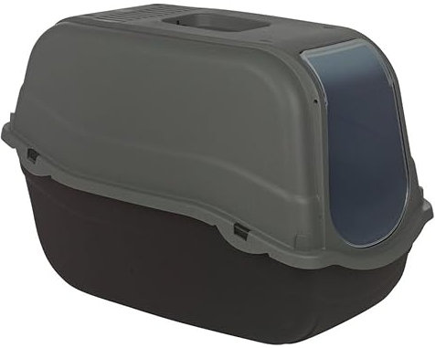 URBNLIVING Bandeja de arena adjunta - cajón extragrande con capucha con filtro, pala y asa de transporte - fácil de limpiar, antiolores, puerta de solapa segura para gatos, 8 opciones de color