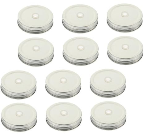 Didiseaon 1set Cup Lid Oats Seals Straw Topper Jar Bottle Jam Pour Infuser Cups Pot Food Complete Dispenser Flask Green Coffee Cup Sprout Sup Mug Sourdough -usable 12pcs