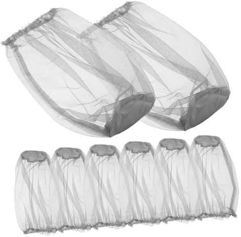 Didiseaon 8pièces Filet pour Tête Portable Chapeau avec Filet Accessoire Extérieur Protection Insectes Couvre-Cou Maille