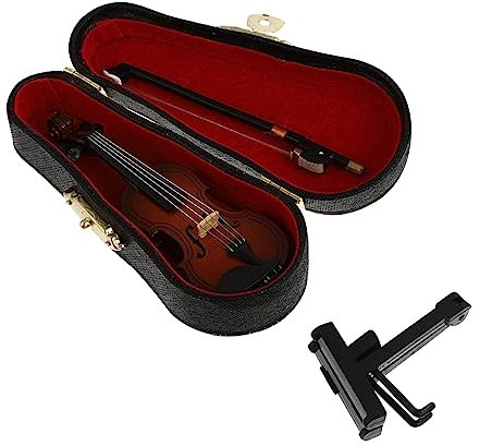 KICHOUSE Gefertigt Aus Lindenholz Mini Violine Foto Requisite Desktop Violine Ornament