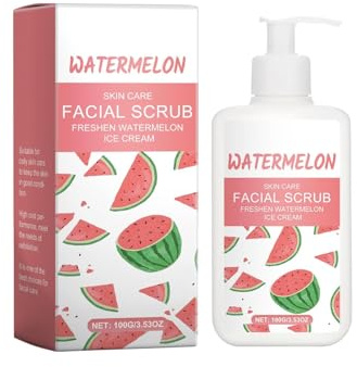 Watermelon, scrub viso, pulizia profonda del viso, peeling rimuove i morti, pulizia profonda e idratazione per pelli lisce (1 pezzo)