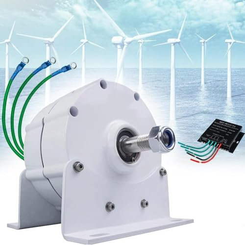 Elektromotor-Generator, Seltenerd-NdFeB Gearless Synchronmotor Dynamo, AC Magnetgenerator 3 Phasen Getriebelloser Permanentmagnet Generator mit Sockel Lichtmaschine Windturbinengenerator(12000W,48V)