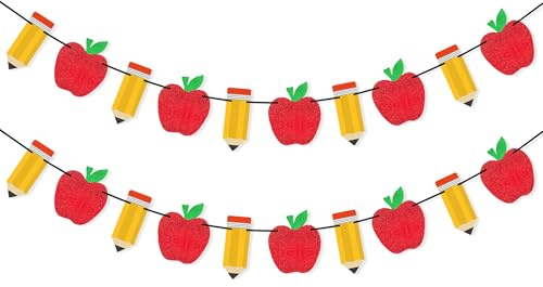 Schulkind Girlande, Einschulung Deko Banner, 1. Schultag Deko, DIY Back to School Banner Hängende Dekoration, für Lehrer und Als Dekoration für Das Klassenzimmer (A)