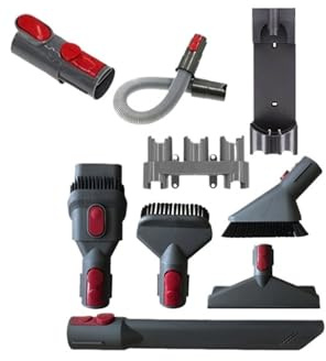 Crevice Tool, Compatible for Dyson Vacuum Cleaner V7 V8 V10 V11 Long Flat Suction Brush Head Mattress Suction Head Hose Hanger Accessories,for Dryer Vent/Car Detailing(Chocolate)