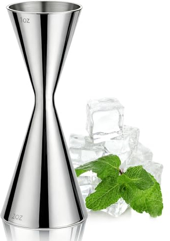 Cocktail Jigger für Barkeeper, Double Cocktail Jigger, Cocktail Messbecher, Innenskalierung 30ml/60ml, für Bars und Wohnungen Cocktail Braucht