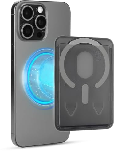 COYUN 1 pcs Cartera magnética para iPhone y Otros teléfonos, lmacena hasta 3 Tarjetas y Cuenta, Negro