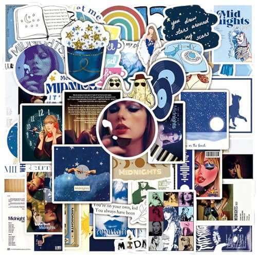 150 PCS Popular Music Singer Stickers Waterproof Vinyl Decals for Laptop, Guitar, Skateboard, Phone, Luggage, Scrapbook Aesthetic Music & Band Merch Gift for Teens