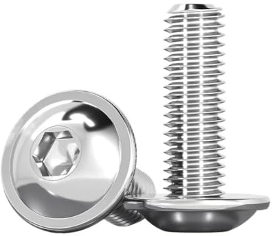 Viti e bulloni a testa tonda con esagono incassato M5 M6 M8 in acciaio inossidabile 304 con rondella(M6x22mm 10pcs)