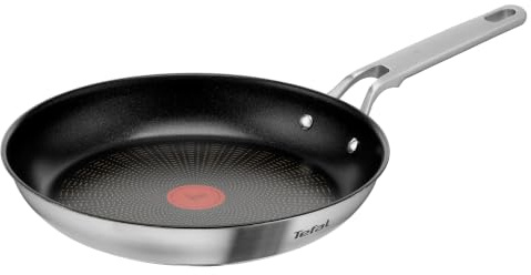 Tefal Extreme stekpanna, 28 cm, rostfritt stål – Mineralförstärkt Non-Stick, Ugnssäker 250°C | Induktion köksredskap i rostfritt stål - ultrastark non-stick-beläggning - kompatibel med metallspatlar