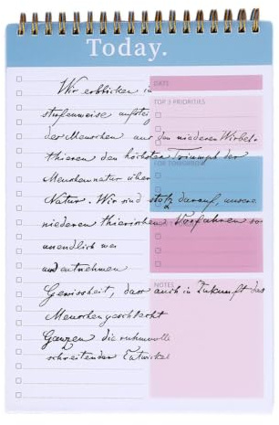 Blocco note giornaliero per lista di controllo, 52 fogli per lista giornaliera delle cose da , blocco note portatile, lista di controlli, organizer per quaderni per pianificazione, vacanze