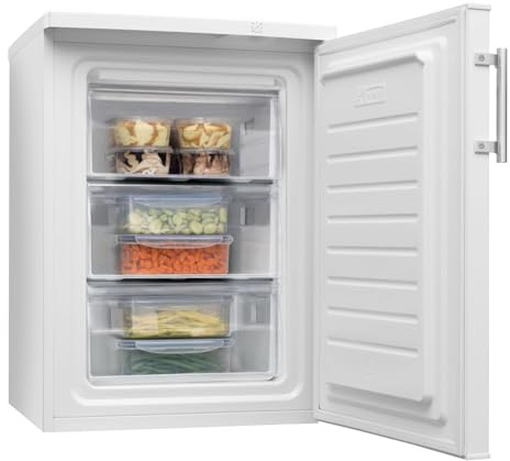 Amica GS 15920 W Gefrierschrank, 60 cm breit, 85 cm hoch, 98 L, Manuelle Abtauung, FrostControl, 3 Schubladen, weiß