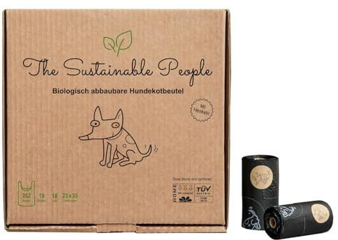 The Sustainable People 2072x Hundbajspåsar, Svart, 252 st