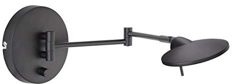 Trio Leuchten LED Wandleuchte Kazan 274770132, Metall, Schwarz matt, 8 Watt, Drehdimmer