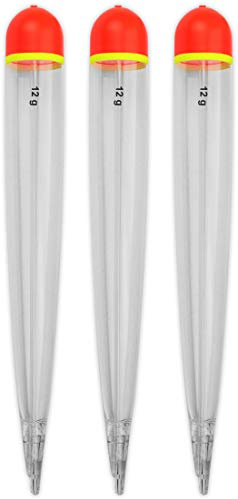 Storfisk fishing & more Lot de 3 leurres de pêche transparents pour le brochet, la truite, le sandre, le carpe, etc., capacité de charge des leurres : 12 grammes