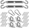 Dioxide Kit de fijación para Vela de sombreado, Inoxidable para Vela de sombreado, para una instalación Segura de toldos Cuadrados y Triangulares