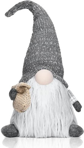EKARSEN Gnomo di Peluche per Decorazioni Natalizie, Originale Tomte Nano Scandinavo Fatto a Mano, Regalo per Natale e Capodanno