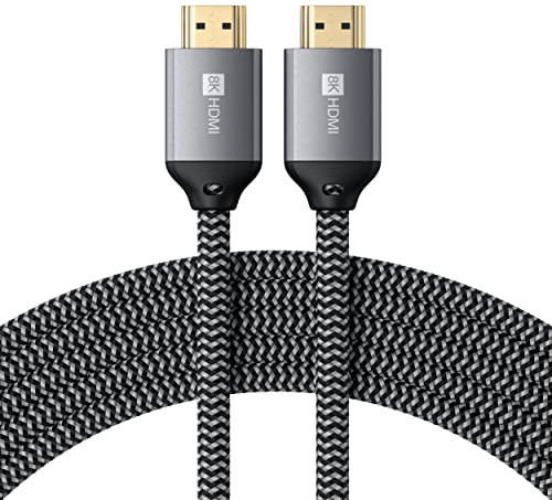 Satechi Cavo HDMI 8K, 2 metri, Ultra High Speed 48 Gbps, 8K@60Hz e 4K@120Hz, Cavo Intrecciato Resistente, Compatibilità Universale (2 m)