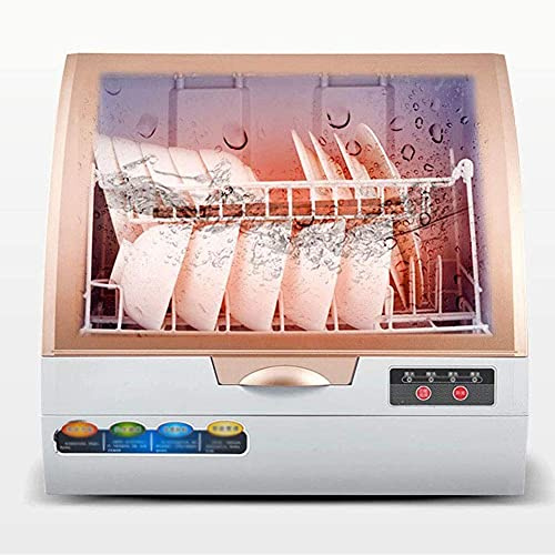 Minilavavajillas,Lavavajillas de sobremesa compacto,Lavavajillas de encimera portátil,Instalación gratuita,Desinfección a alta temperatura,4 programas,Capacidad para 6 juegos de vajilla,Prác