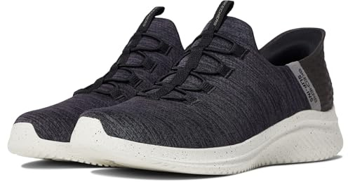 Skechers Ultra Flex 3.0 Herrsko, sneaker, dra-på-skor, slipp använda händerna, Svart, 9.5 Wide