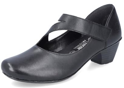 Rieker Damer slingpumps 41793, dam klackskor, Svart 02, 40 EU