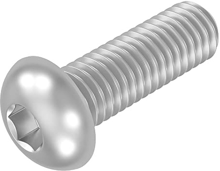SECCARO Flachkopfschraube M6 x 20 mm, Edelstahl V2A VA A2, ISO 7380, Innensechskant, 20 Stück