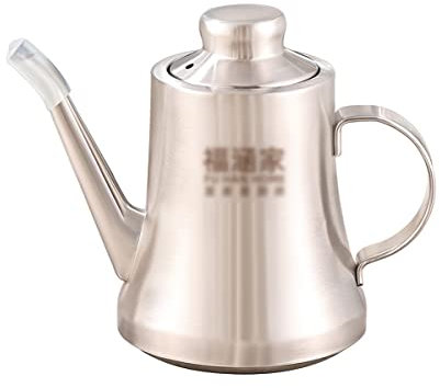 LEIYTFE Dispensador De Aceite De Oliva con Tapa Antipolvo Y Rejilla Filtrante Vinagrera Recipiente Lloviznador Aceitera De Acero Inoxidable Vinagrera con Boquilla Antigoteo (Size : 580ML)
