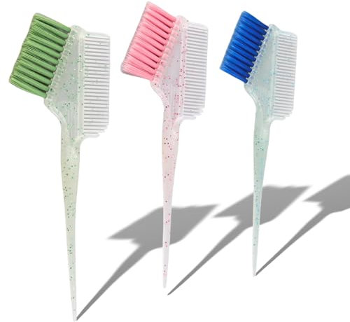 3 Stück Färbepinsel Set, Haarfärbepinsel Zum Haarfärben, Haarfärbepinsel Zum Auftragen der Haarfarbe, Farbpinsel für den Friseursalon, Pinsel Zum Färben von Haaren (doppelseitiger)