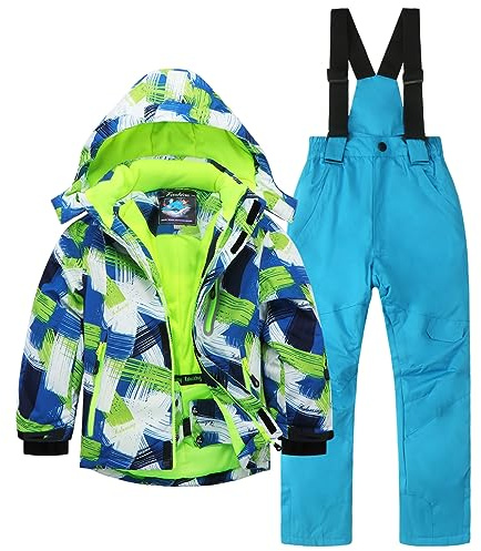 AIMISYOU Girls Ski Jackets and Pants Set Size 10-11 Winter Snow Suit Rain Coats Snowboard