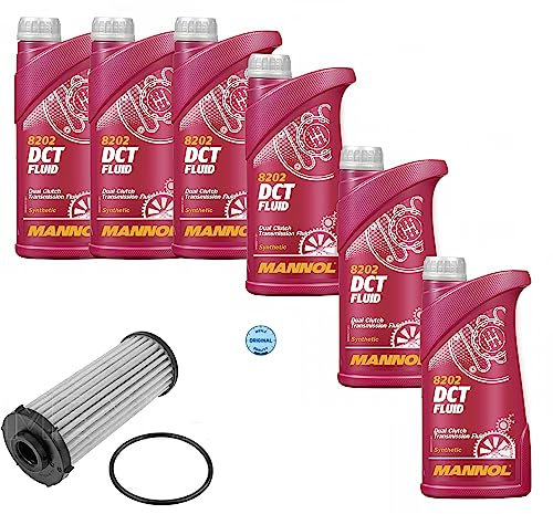 Automatikgetriebe Ölwechsel Satz Getriebeölwechselsatz mit DCT Fluid 6 L Automatikgetriebeöl Doppelkupplungsgetriebeöl + Getriebeölfilter