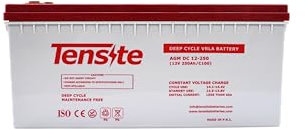 Batteria AGM 12V 250Ah Tensite senza manutenzione Accumulo di energia Sistema solare fotovoltaico Camping Garden Capannone Camper