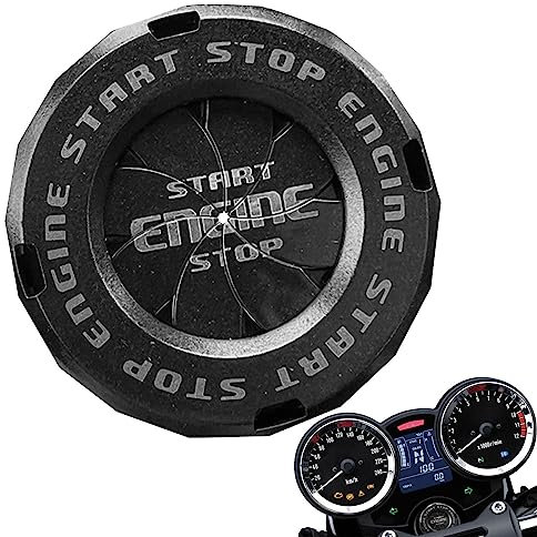 ZORQ Rotary Protective Cover - Motorcycle Ignition Cover,1 Click Start Button Protection Cover, Anti-Scratch Button Decoration Protector Ring