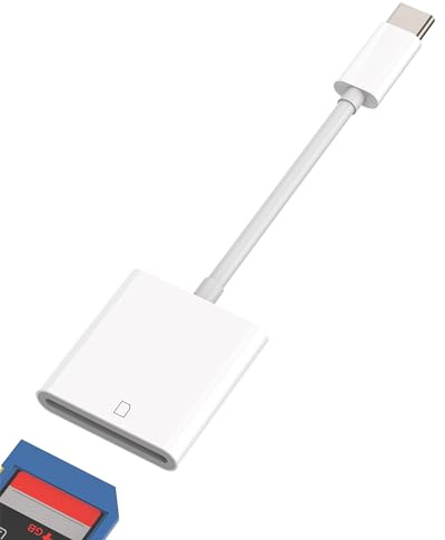 Für iPhone 15 Pro Max Plus USB C SD Kartenleser Dongle kompatibel mit Samsung Galaxy S20 S21 S22 S23 Ultra Z Flip S10 für Apple iPad 10, Air4/5, Mini6, Pro 12.9 MacBook Type-C Thunderbolt 4 3 Adapter
