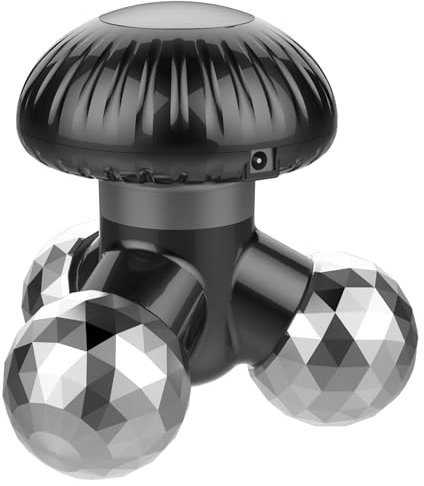 SEYRLMK Mini Massager Portable Handheld Electric Vibration deep Tissue Impact Body Massager, Suitable for The Back, Neck, Hands, Shoulders, Powered by 3AAA Battery or USB Cable (Black)