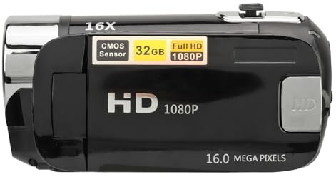 KIMISS Fotocamera digitale D90 1080P da 16 MP con schermo ruotabile da 2,4 pollici, videoregistratore HD con zoom 16X e luce di riempimento (-2214230150511)