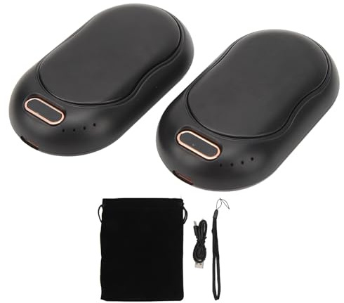 POENVFPO 2er-Pack Wiederaufladbare USB-Handwärmer, Elektrischer Handwärmer, Wiederverwendbar, Tragbar, Taschenheizung