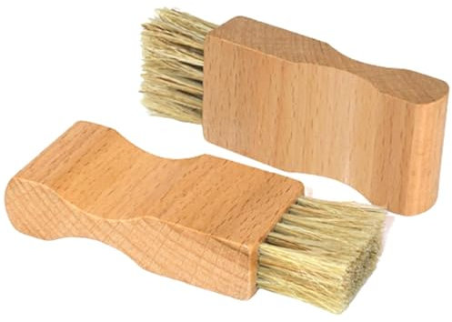 JYTDBCS 4 Pcs Shoe Polish Applicator Brushes Small Shoe Cleaning Brushes Wooden Handle Shine Shoes Brushes for Leather Boots Shoes Bags，Small Boot Brush，Shoe Polish Applicator Brush，small boot brush