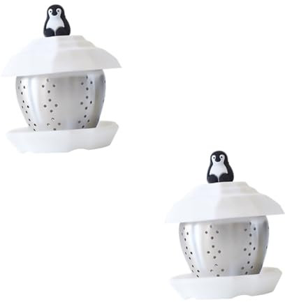 CIYODO 2stücke Edelstahl Tea Filter Mit Niedlichem Pinguin-design Langlebiger Teesieb Und Teesieb Für Müheloses Teegenuss Für Zuhause Oder Unterwegs