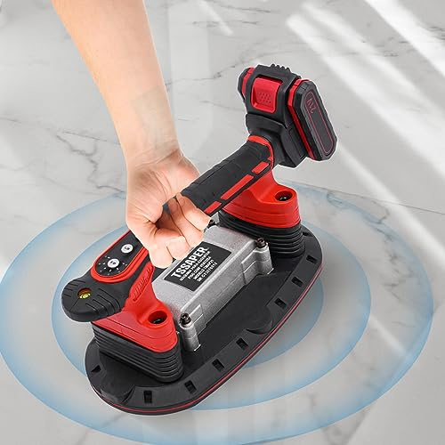 TONFEION Fliesen Vibrationsgerät, Fliesenschneider mit 2x2000 mAh Akku, Adsorption Fliesen Vibrationsgerät für das Bewegen und Installieren von Wand-/Bodenfliesen (11.8-94.4 Zoll)