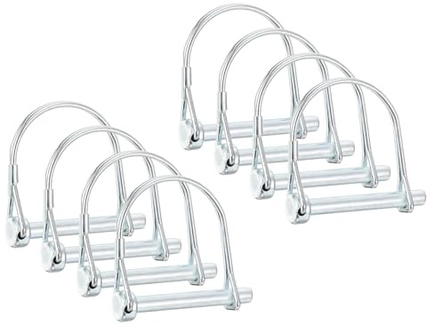 PATIKIL Trailer Kupplungsstift 1/4x2, 8 Stück Drahtsicherungsstift Sicherungswelle Rund Pto Stifte für Anhängerkupplungen Traktor-Kajakboot (6,3 x 50 mm)